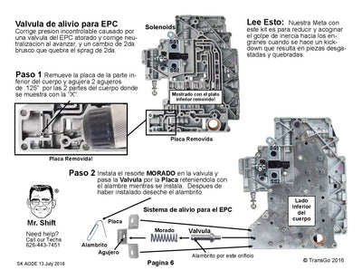 Shift Kit Transgo AODE 4R70W 4R75W 4R70E 4R75E