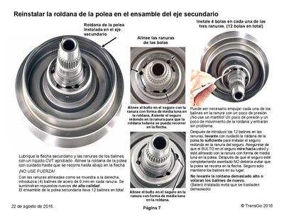 Transgo Kit para Retirar Poleas JF011E RE0F10A