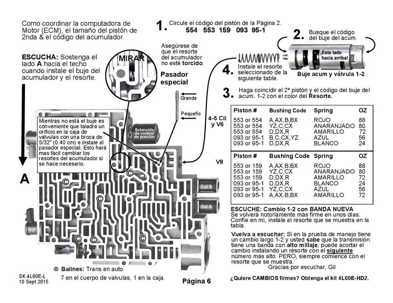 Shift Kit Correccion Fallas Transgo 4L60E