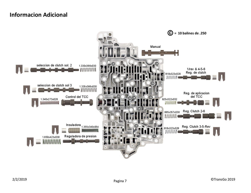 Shift Kit Transgo Gen 2 2013/UP 6T70 6T75 6T80