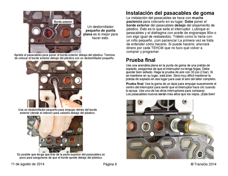 Shift Kit Transgo Facil Instalacion Gen 1 2007/12 6T70 6T75