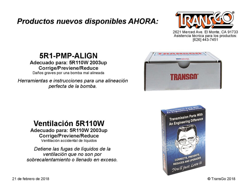 Transgo Shift Kit 5R110W
