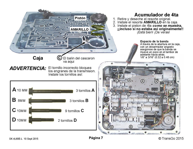 Shift Kit Correccion Fallas Transgo 4L60E