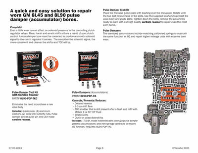 Transgo Shift Kit 2015/UP 8L45 8L90