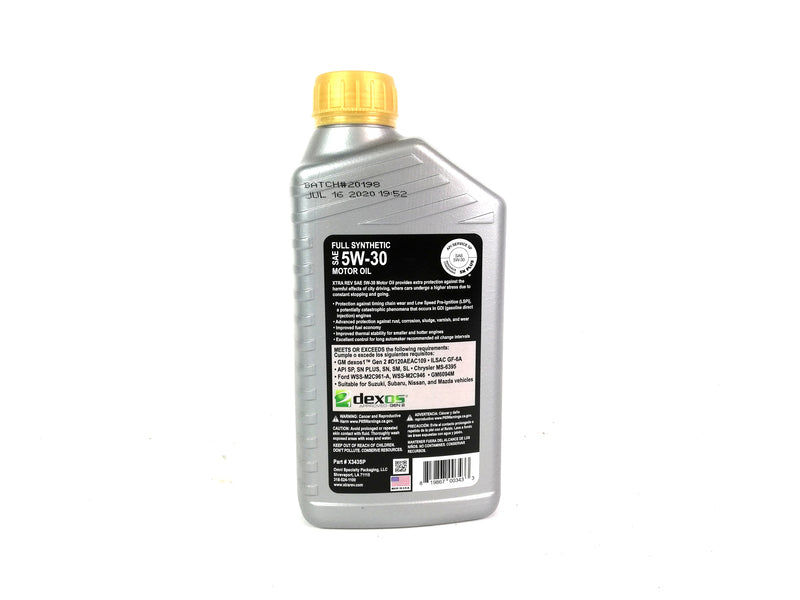 Aceite de Motor Xtra Rev Sintetico Sae 5W-30 Dexos 1 Gen 2 API SP/GF-6A 946 Ml
