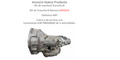 Juego de Empaques Freudenberg 2000/UP Toyota Avanza A4LB1 U540E A4P