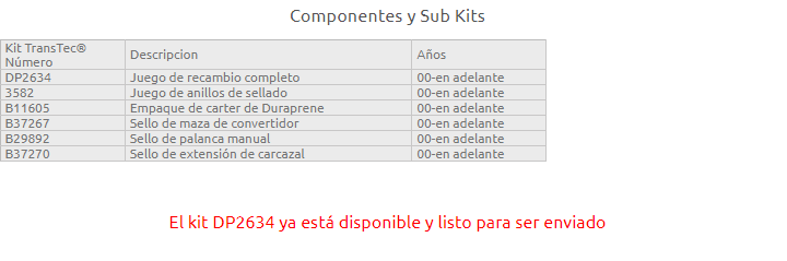 Juego de Empaques Freudenberg 2000/UP Toyota Avanza A4LB1 U540E A4P